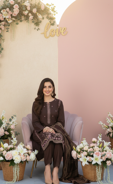 Dhanak Front Embroidered Unstitched – Detailed Design, Not Ordinary| D-26