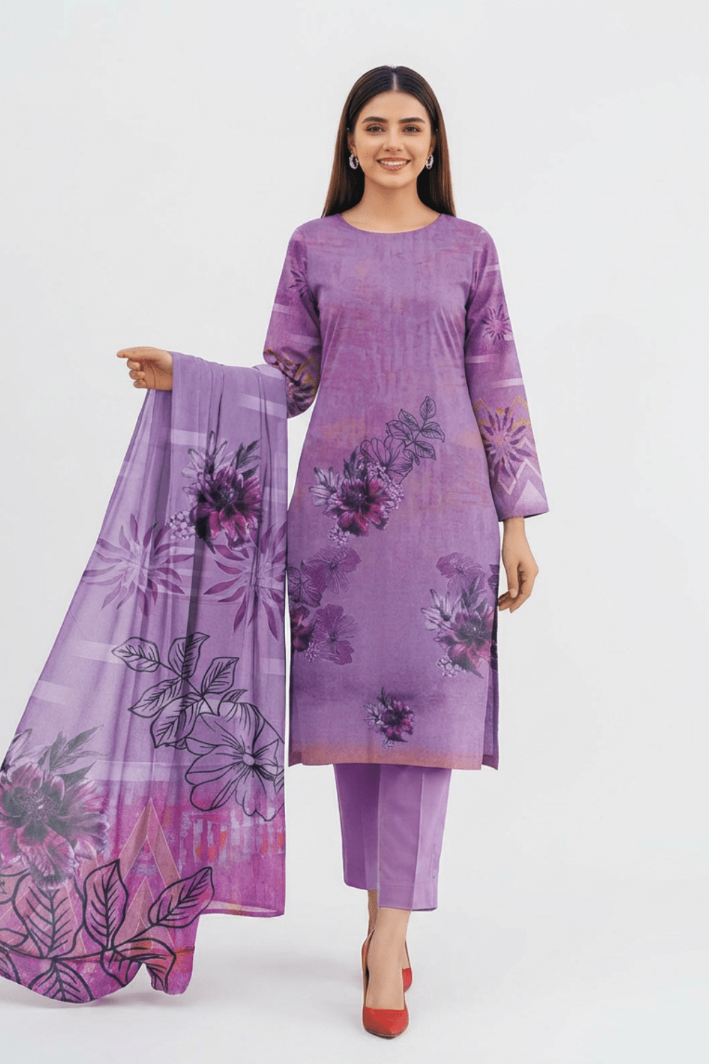 Premium Digital Karandi Ensemble – Bold & Beautiful 3-Piece | GL-02k