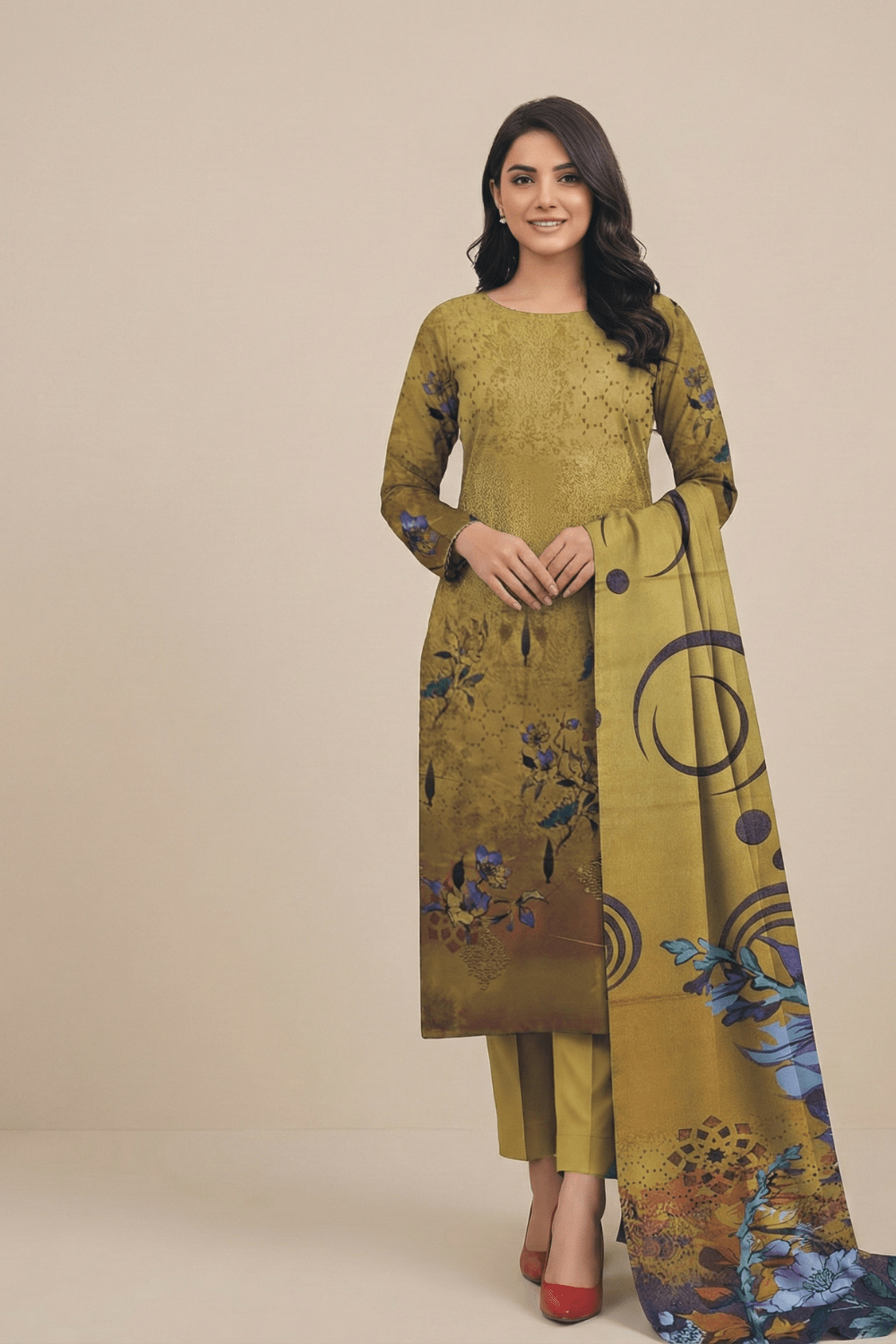 Sophisticated Digital Karandi Set – Bold Fashion Forward| GL-05k