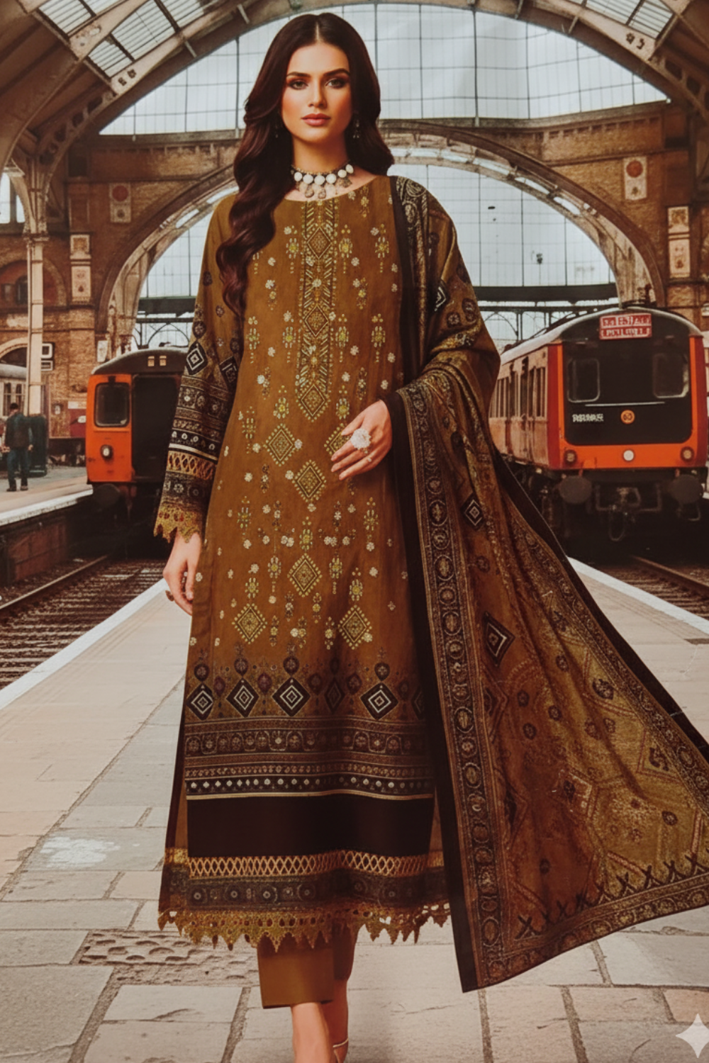 3 Piece Dhanak Collection Gul e Libas| D-04