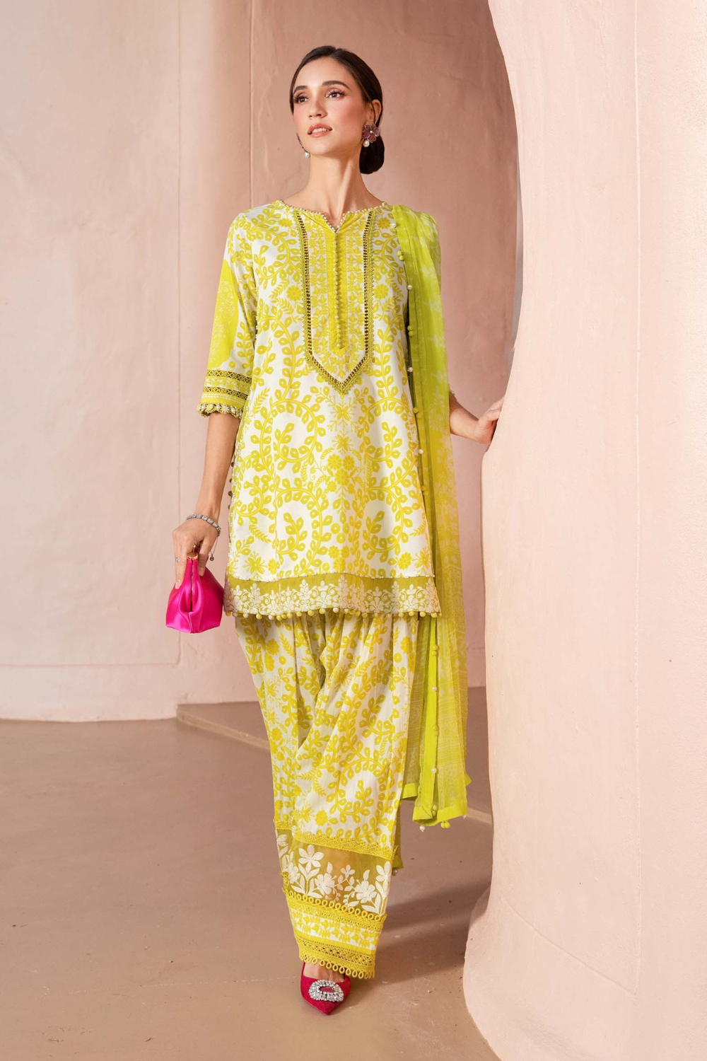 Unstitched Dhanak 3 piece | D-06